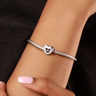 Charm corazón latente con piedra natal