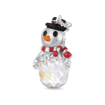 Colgante Bola de Nieve con Muñeco de Nieve