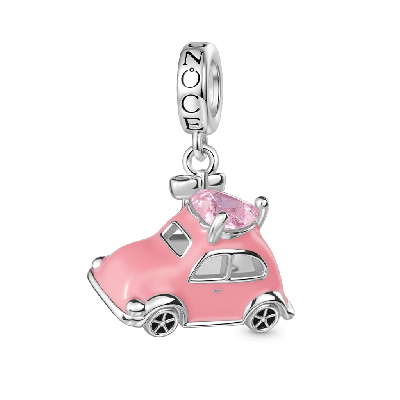 Colgante Coche Rosa