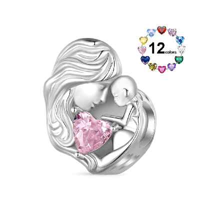 Charm Piedra de Nacimiento Madre e Hijo