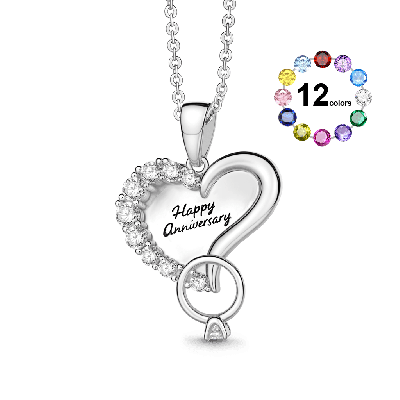 Collar Corazón de Piedra de Nacimiento