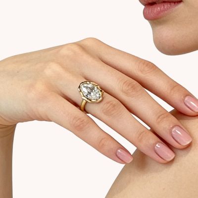 Anillo Compromiso Corte Oval