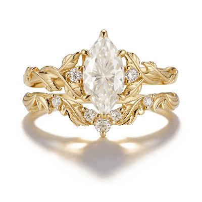 Anillo Hoja de Vid Corte Marquesa