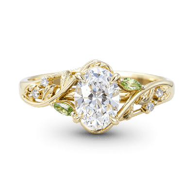 Anillo Corte Oval Hojoso