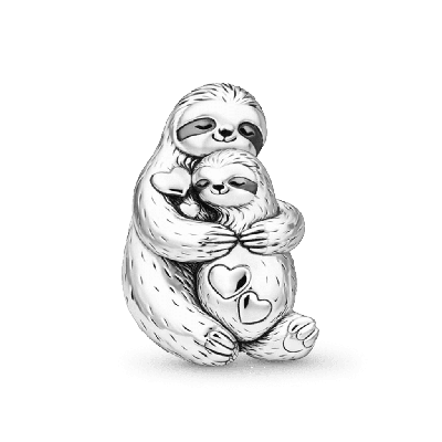 Charm Perezoso Madre e Hijo