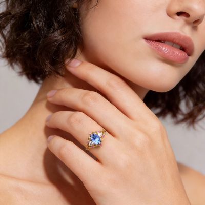 Anillo Compromiso Corte Oval