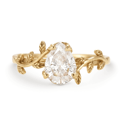 Anillo Compromiso Corte Pera