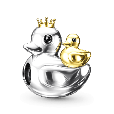 Charm Patito Amarillo Madre e Hijo