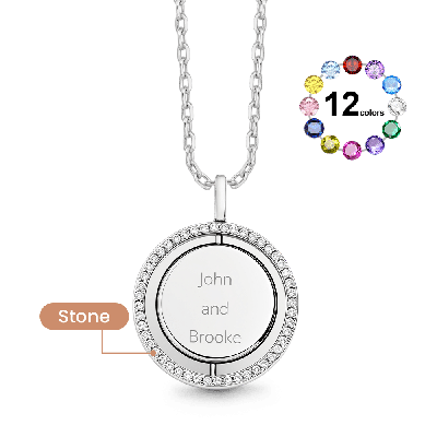 Collar Colgante Redondo Grabable