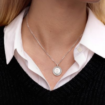Collar Colgante Redondo Grabable
