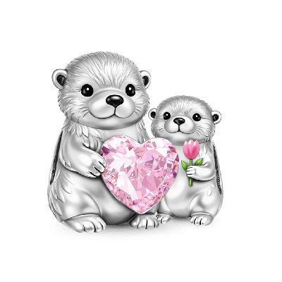 Charm Mamá Nutria y Bebé