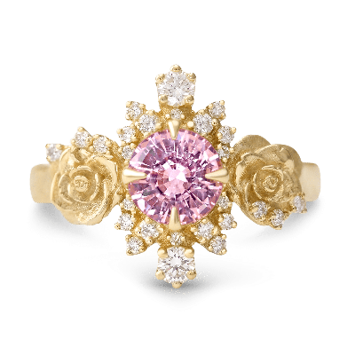 Anillo de corte redondo Rose