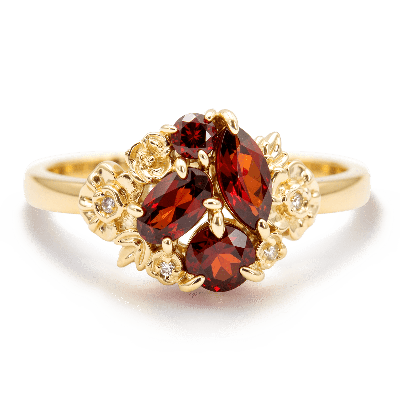 Anillo de Flores de Múltiples Cortes