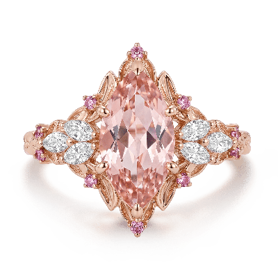 Anillo de corte marquese de hoja