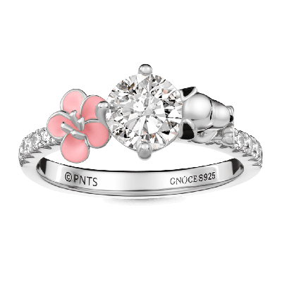 Anillo de corte redondo de flor Snoopy