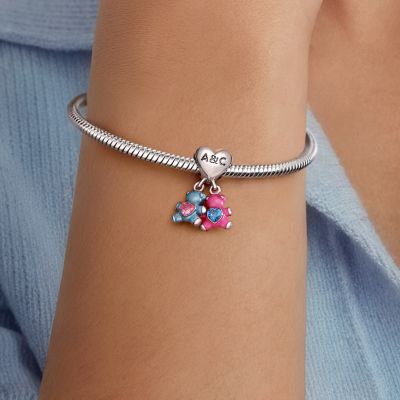 Piedra de nacimiento Oso Abraza Colgante de Corazón