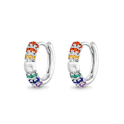 Pendientes de aro multicolor