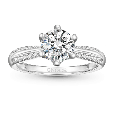 Anillo Catedral de Moissanite VVS de 1 Ct