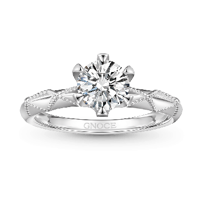Anillo Clásico de Moissanite VVS de 1 Ct Y 925S