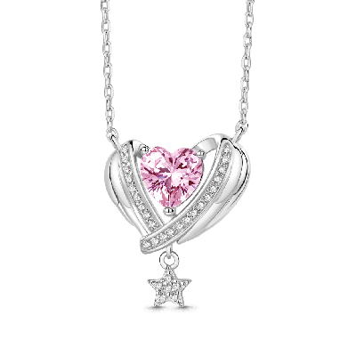 Collar de corazón y estrella