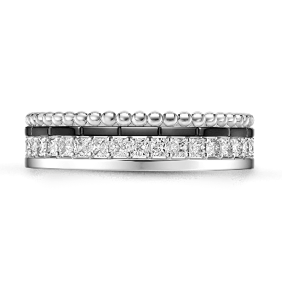 Anillo de Banda de Cuentas Apiladas
