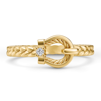 Anillo trenzado en forma de herradura