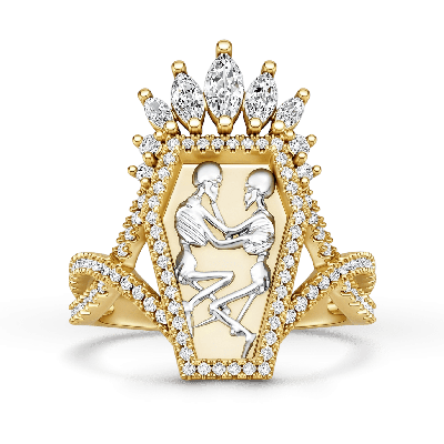Anillo con diseño de corona