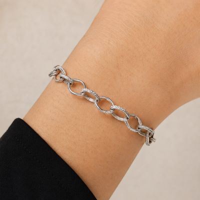 Pulsera de cadena extensora texturizada