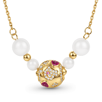 Collar de Cristal de Rosa Oceánico