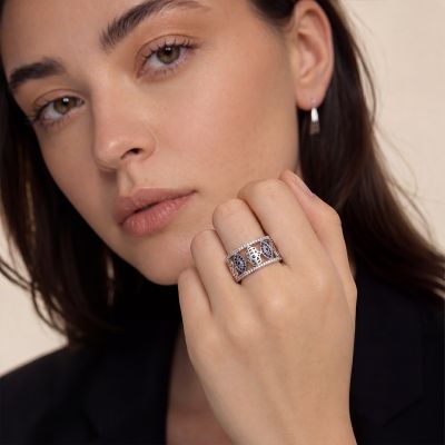 Anillo de banda abierta Evil Eye