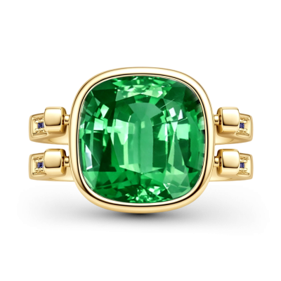 Anillo de Esmeralda Giratorio