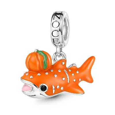 Amuleto colgante de calabaza ballena tiburón