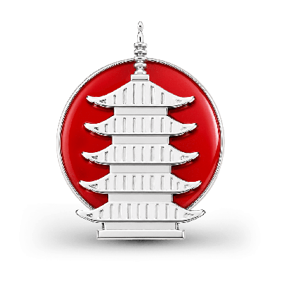 Cuenta de pagoda de cinco plantas