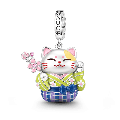 Amuleto de Kimono con Flor de Cerezo