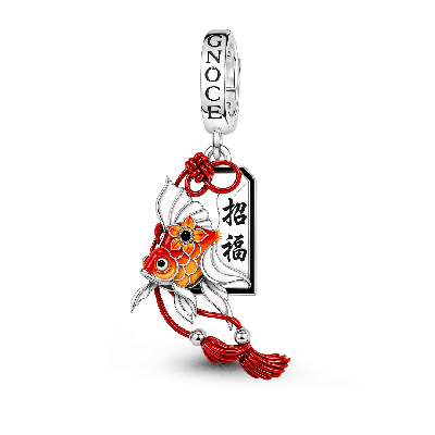 Amuleto colgante de broche japonés para pez koi