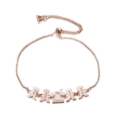 Pulsera Grabable de Corazón Personalizada en Plata de Ley