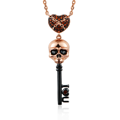 Collar Con Llave de Calavera